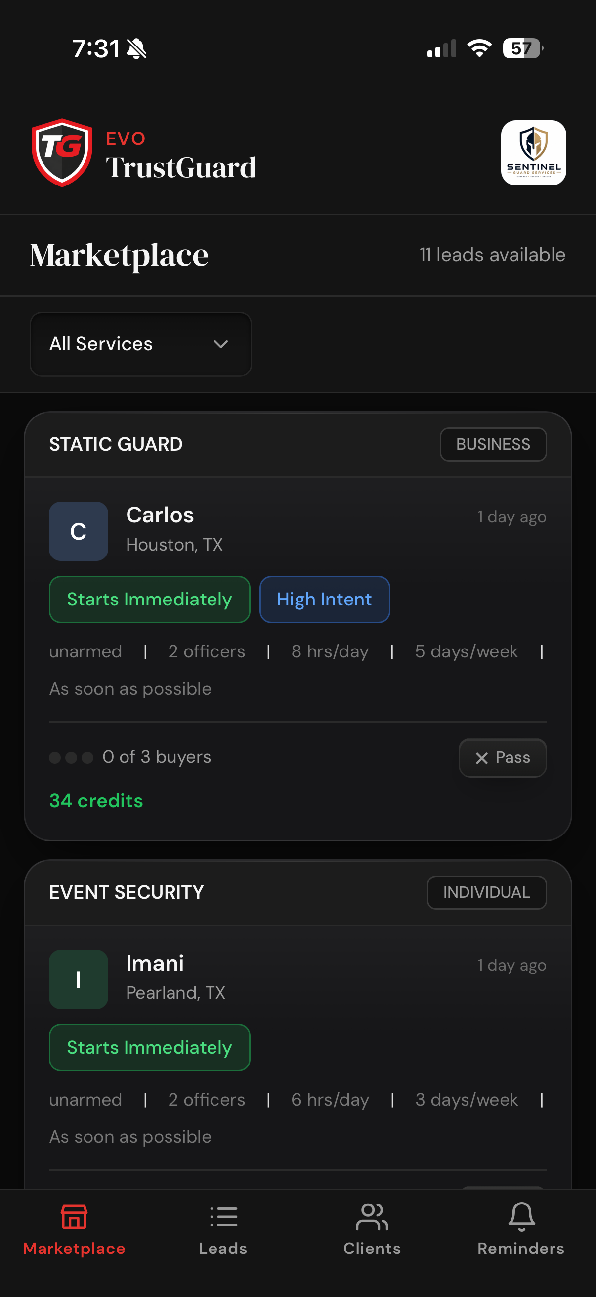 Lead marketplace feed